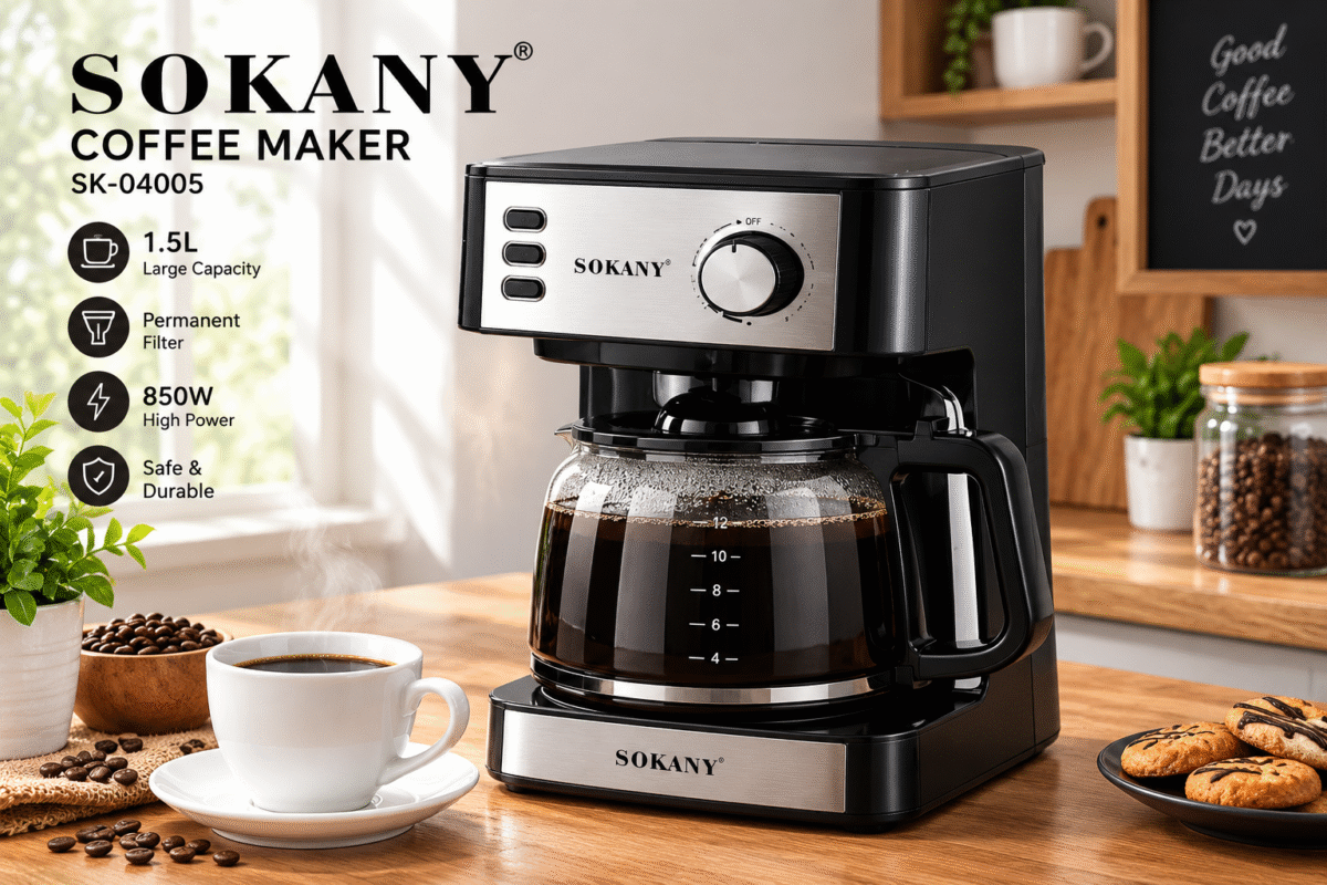 ماكينة قهوة اسبريسو 1.5 لتر 850 وات SK-04005